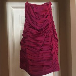 Pink strapless dress